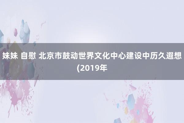 妹妹 自慰 北京市鼓动世界文化中心建设中历久遐想(2019年