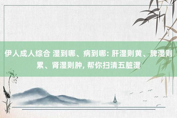 伊人成人综合 湿到哪、病到哪: 肝湿则黄、脾湿则累、肾湿则肿， 帮你扫清五脏湿
