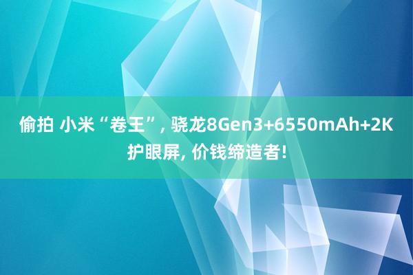 偷拍 小米“卷王”， 骁龙8Gen3+6550mAh+2K护眼屏， 价钱缔造者!